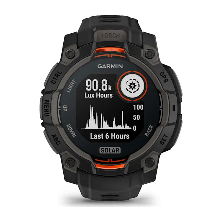 Smartwatch Garmin Instinct 3 Solar 45 mm Preto / Laranja - Garmin